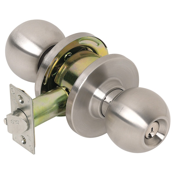 Tell Cortland Satin Chrome Storeroom Door Knob 1-3/4 in. CL100006 - main
